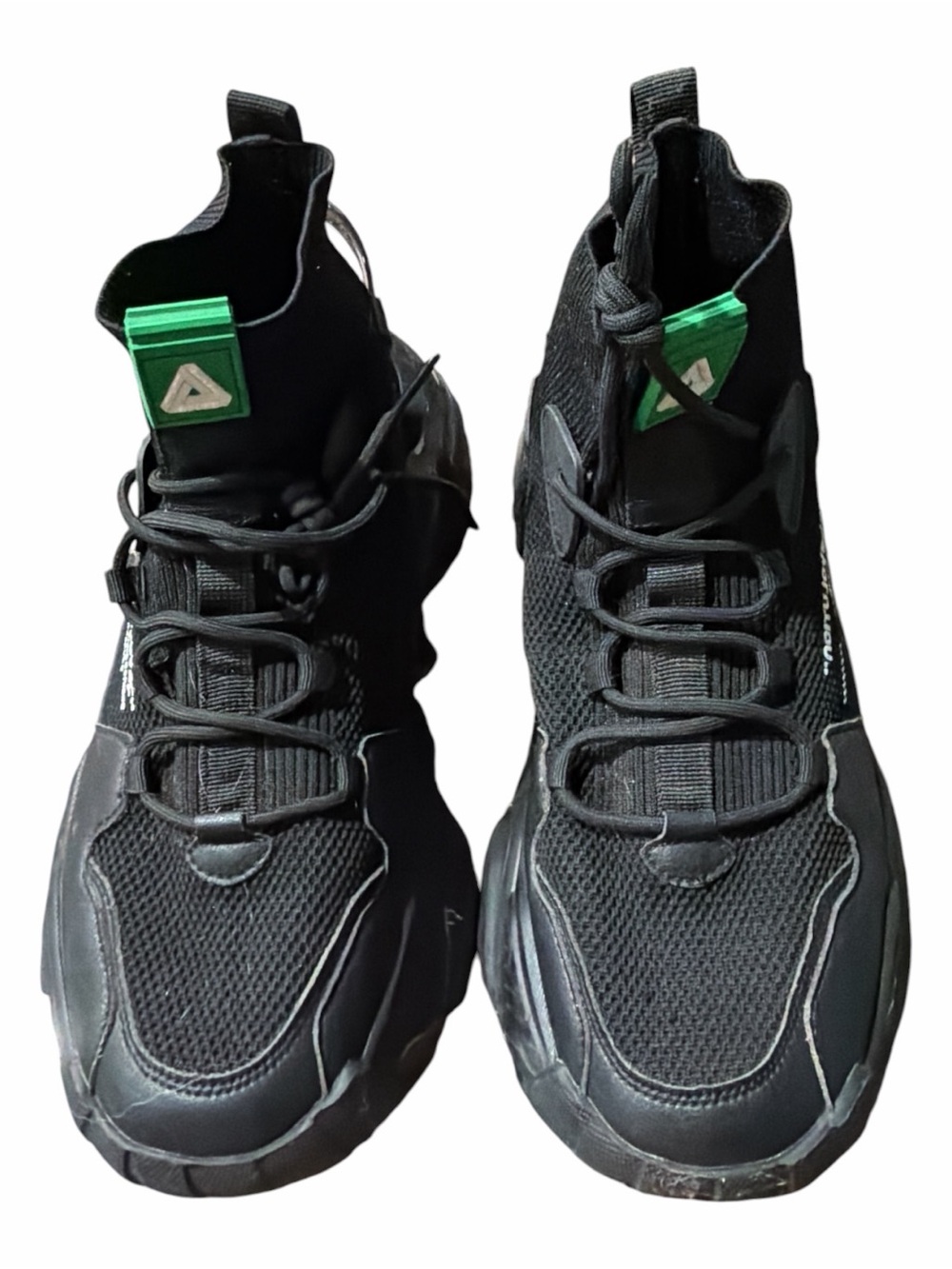 XIDISO High Top Sock Sneakers Black Green Chunky Sole Men’s EU 46